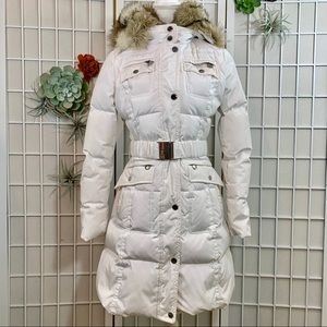 Laundry by Shelli Segal White Puffer Coat